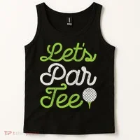 Let's Par Golf Player Golfer Dad Papa Funny Tank Top thumb 2