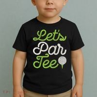 Let's Par Golf Player Golfer Dad Papa Funny Toddler T-Shirt thumb 2