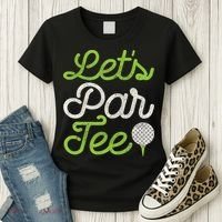 Let's Par Golf Player Golfer Dad Papa Funny Women's T-Shirt thumb 3
