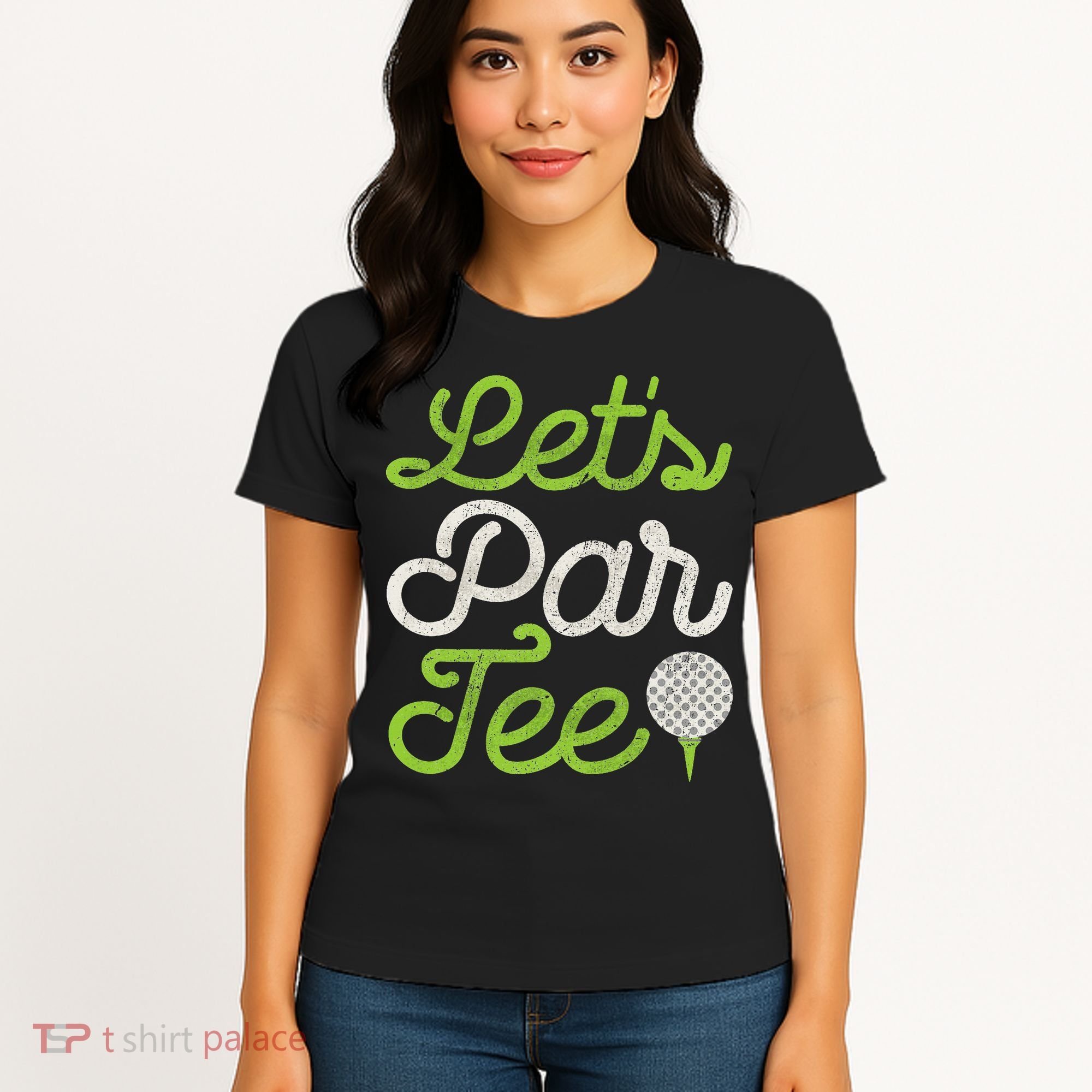 Let's Par Golf Player Golfer Dad Papa Funny Women's T-Shirt