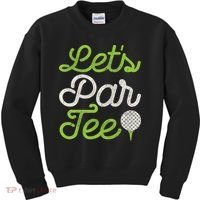 Let's Par Golf Player Golfer Dad Papa Funny Kids Sweatshirt thumb 0