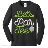 Let's Par Golf Player Golfer Dad Papa Funny Kids Long Sleeve Shirt thumb 0