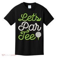 Let's Par Golf Player Golfer Dad Papa Funny Kids T-Shirt thumb 0
