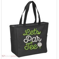 Let's Par Golf Player Golfer Dad Papa Funny Tote Bag thumb 2