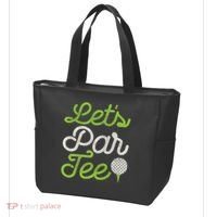 Let's Par Golf Player Golfer Dad Papa Funny Tote Bag thumb 3