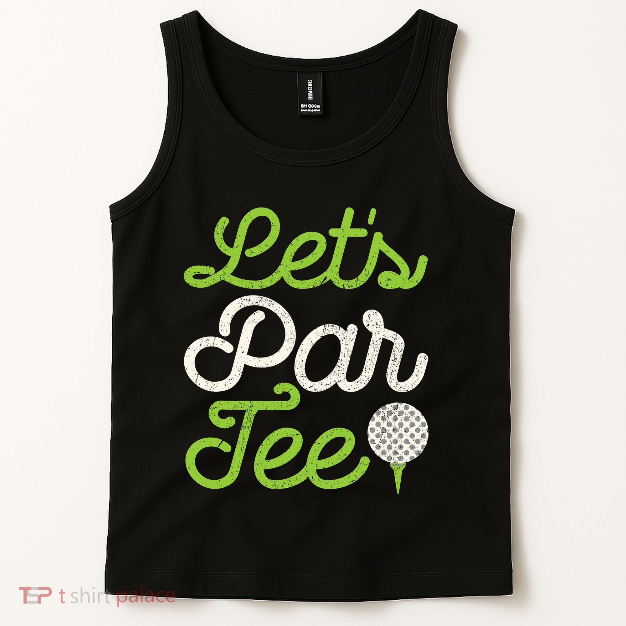Lets Par Golf Player Golfer Dad Papa Funny Tank Top