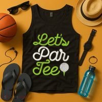 Lets Par Golf Player Golfer Dad Papa Funny Tank Top thumb 4