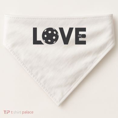 Love Pickleball Gift For Pickle Ball Player USA-Made Doggie Bandana