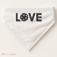Love Pickleball Gift For Pickle Ball Player USA-Made Doggie Bandana thumb 0