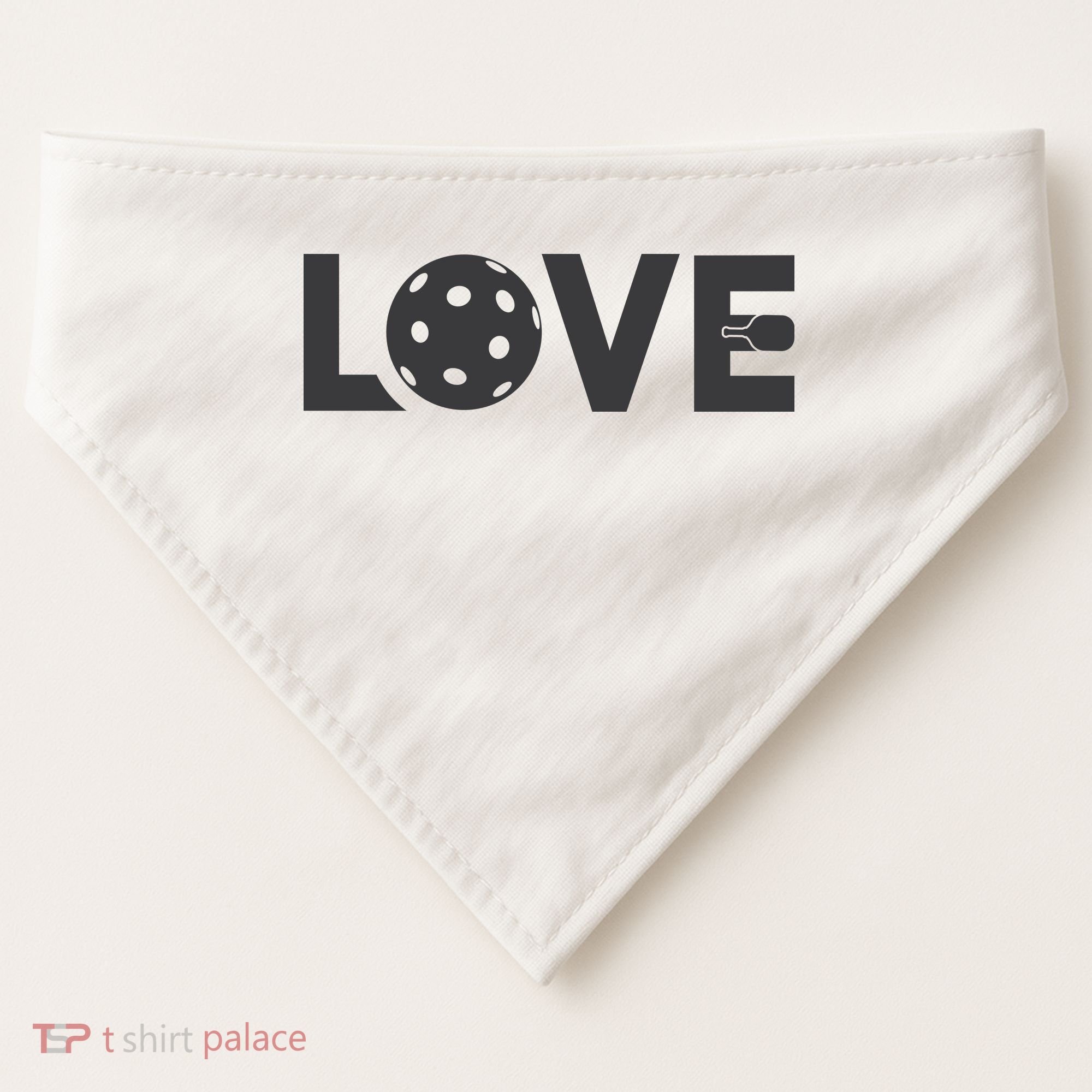 Love Pickleball Gift For Pickle Ball Player USA-Made Doggie Bandana