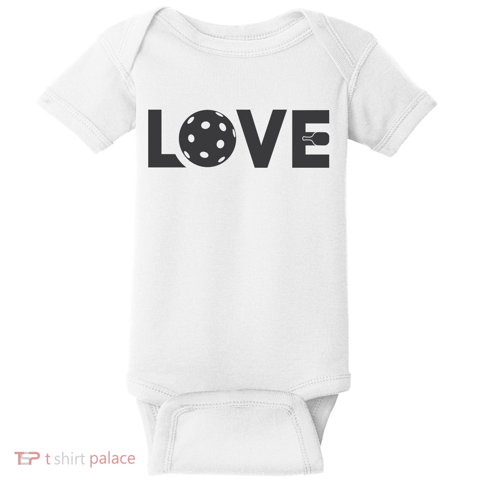 Love Pickleball Gift For Pickle Ball Player Baby Bodysuit