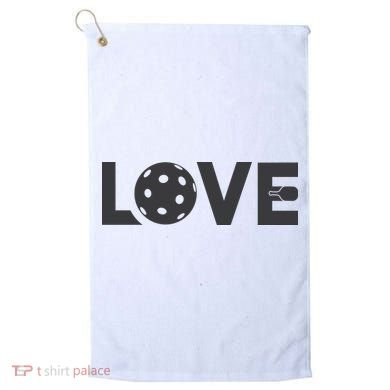 Love Pickleball Gift For Pickle Ball Player Golf Towel