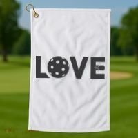Love Pickleball Gift For Pickle Ball Player Golf Towel thumb 1