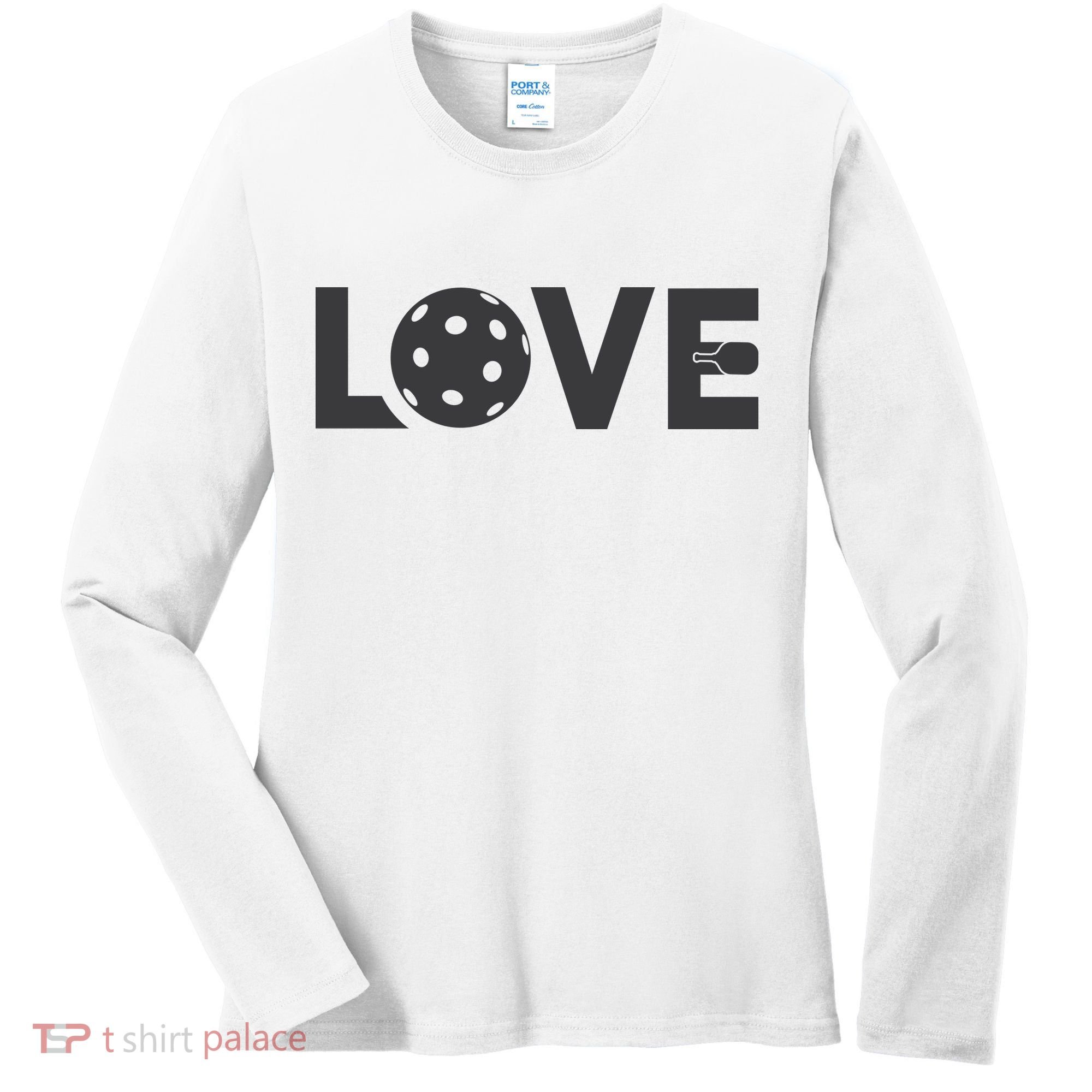 Love Pickleball Gift For Pickle Ball Player Women's Long Sleeve Shirt