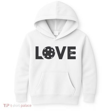 Love Pickleball Gift For Pickle Ball Player Kids Hoodie