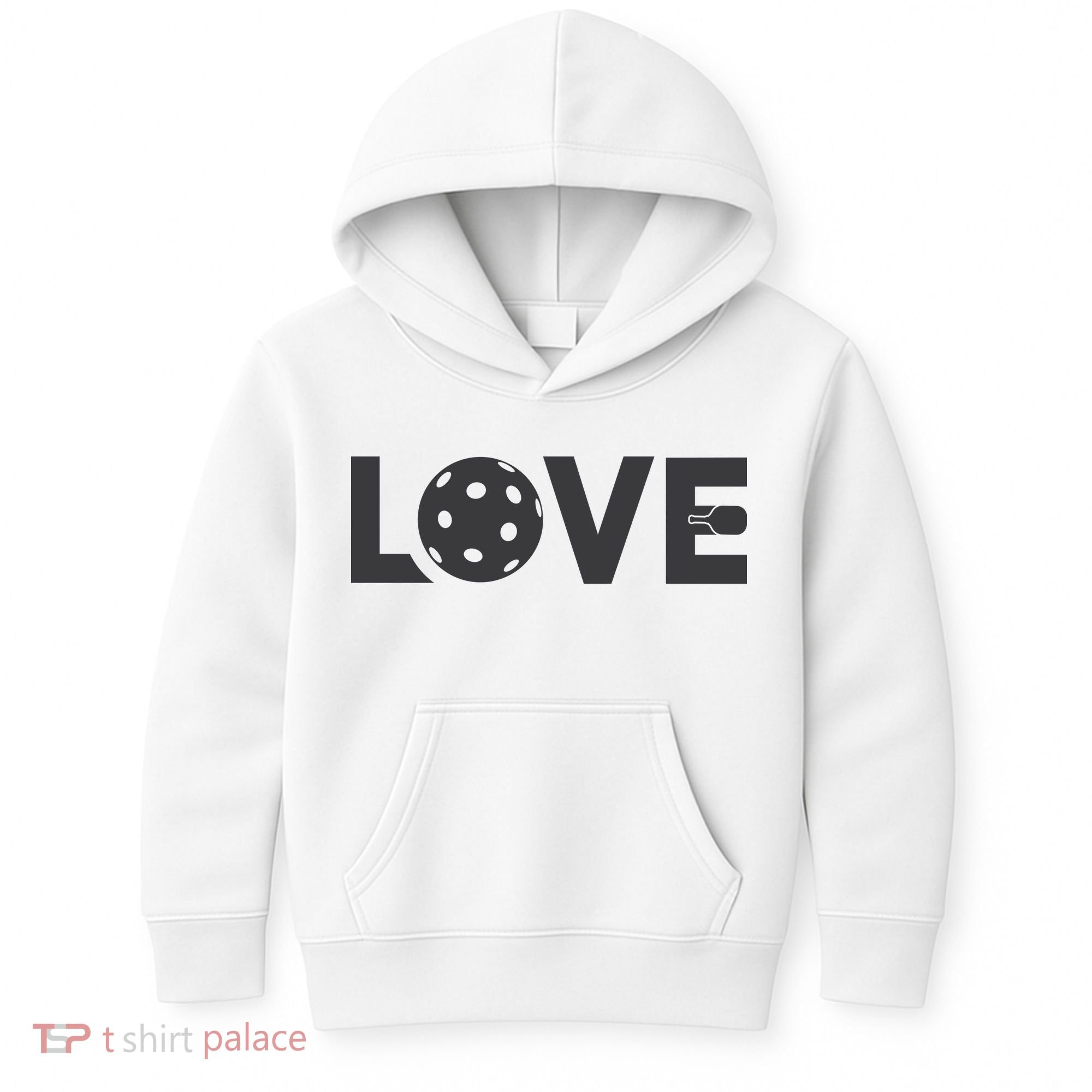 Love Pickleball Gift For Pickle Ball Player Kids Hoodie