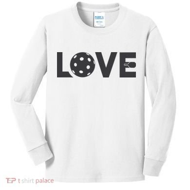 Love Pickleball Gift For Pickle Ball Player Kids Long Sleeve Shirt