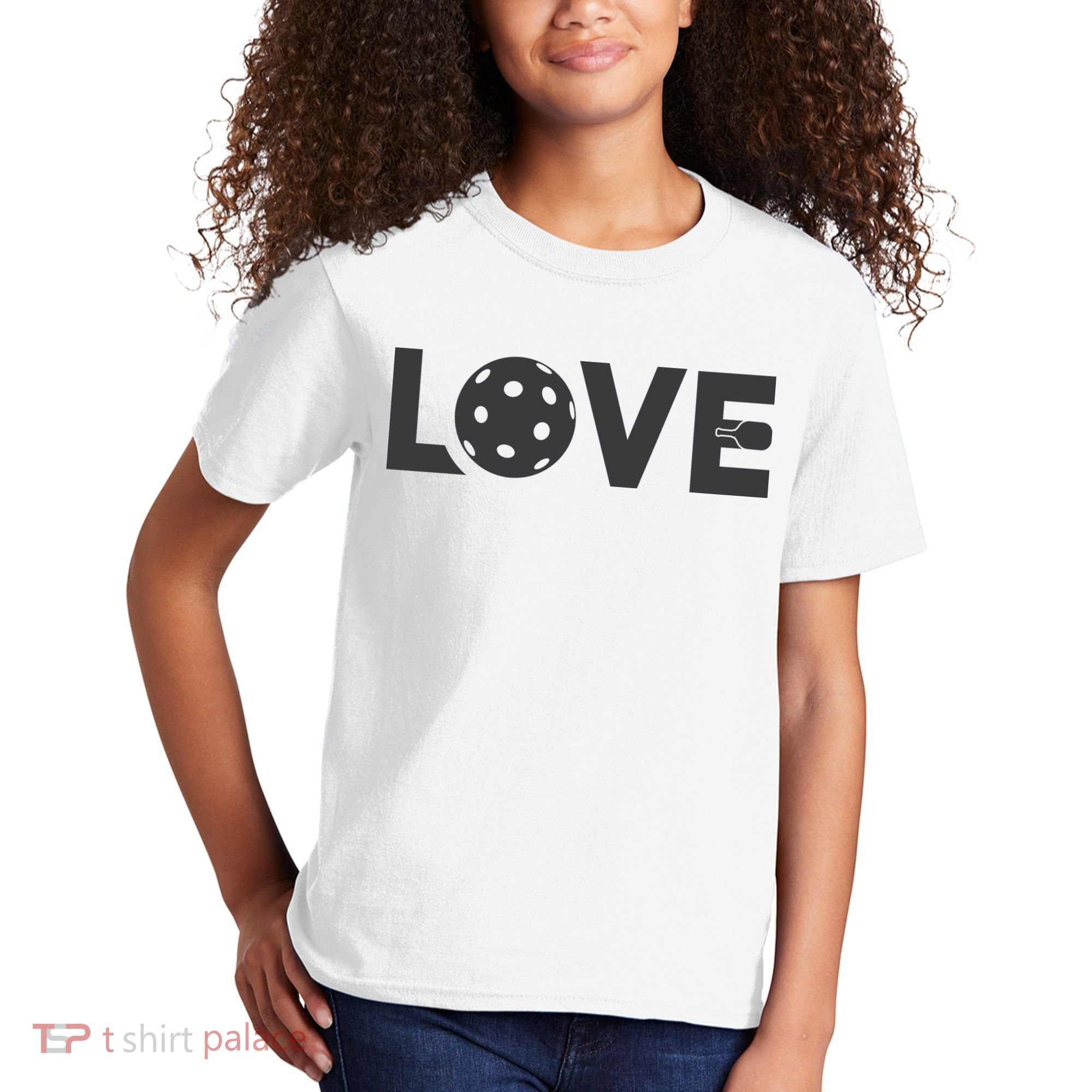 Love Pickleball Gift For Pickle Ball Player Kids T-Shirt