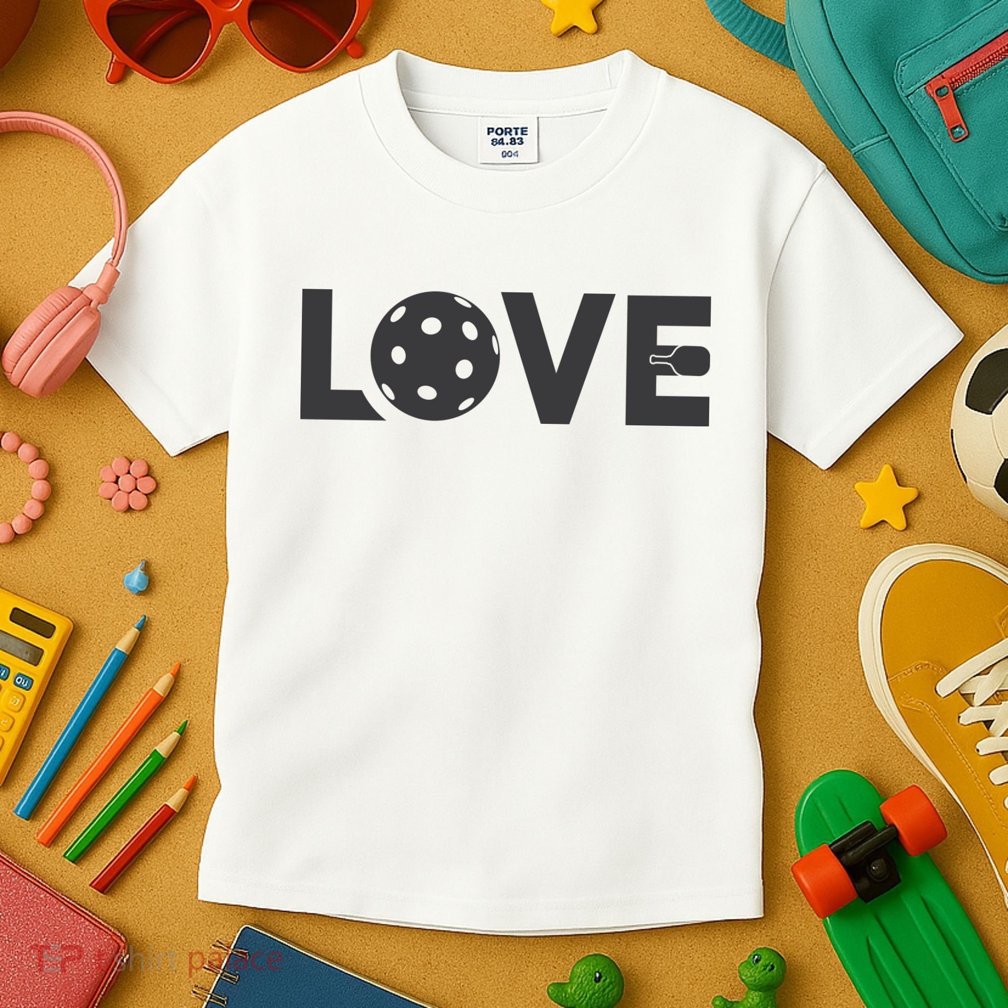 Love Pickleball Gift For Pickle Ball Player Kids T-Shirt