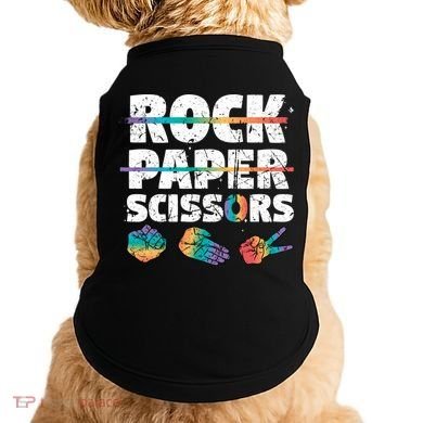 Lesbian Pride Gift Rainbow Lgbt Rock Paper Scissors Great Gift Doggie Tank
