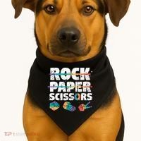 Lesbian Pride Gift Rainbow Lgbt Rock Paper Scissors Great Gift USA-Made Doggie Bandana thumb 1