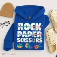 Lesbian Pride Gift Rainbow Lgbt Rock Paper Scissors Great Gift Hoodie thumb 4