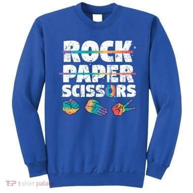 Lesbian Pride Gift Rainbow Lgbt Rock Paper Scissors Great Gift Sweatshirt