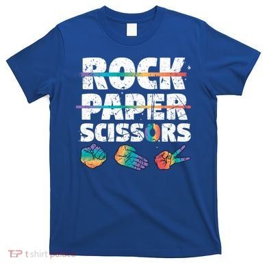 Lesbian Pride Gift Rainbow Lgbt Rock Paper Scissors Great Gift T-Shirt