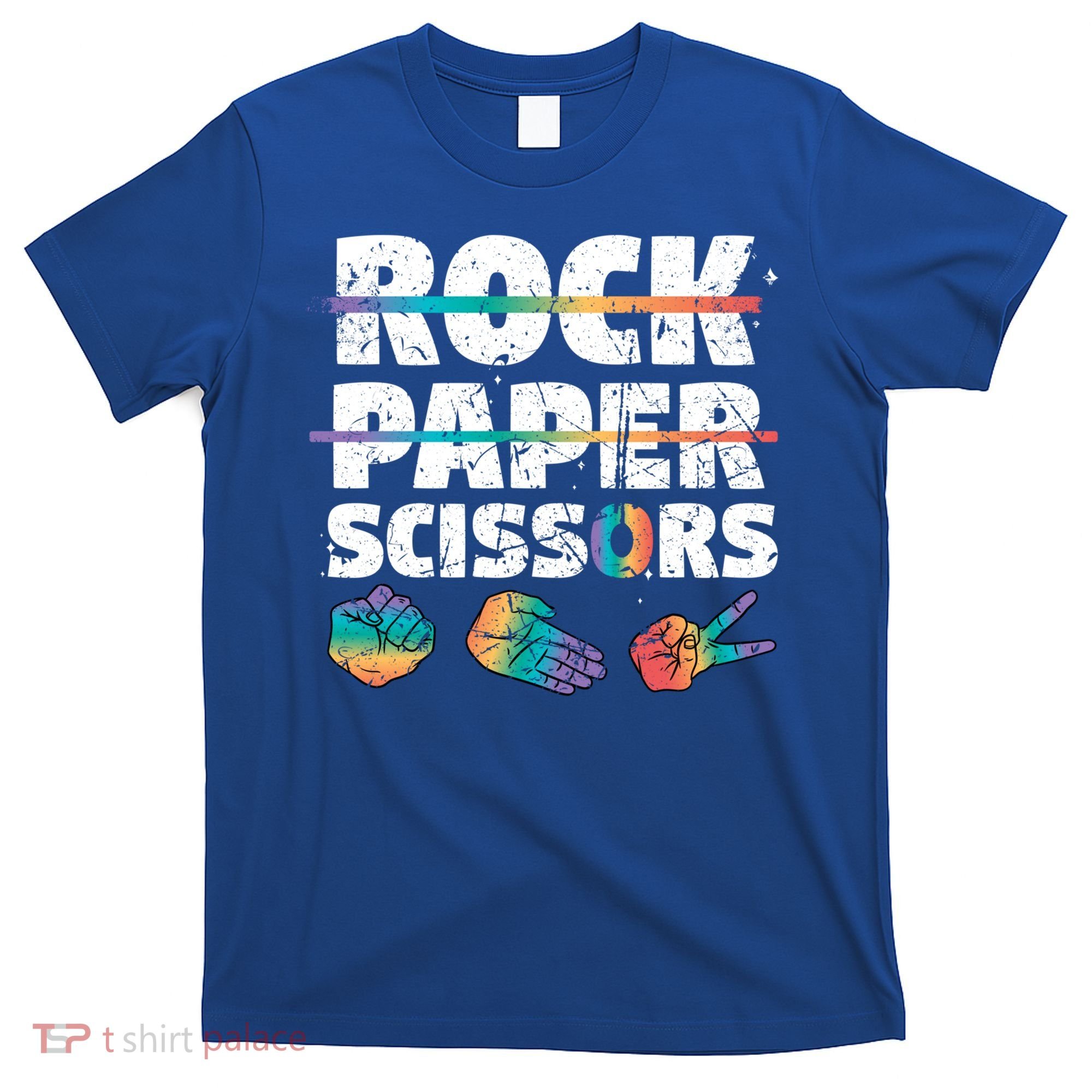 Lesbian Pride Gift Rainbow Lgbt Rock Paper Scissors Great Gift T-Shirt