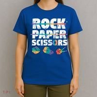 Lesbian Pride Gift Rainbow Lgbt Rock Paper Scissors Great Gift T-Shirt thumb 4