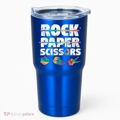 Lesbian Pride Gift Rainbow Lgbt Rock Paper Scissors Great Gift Tumbler