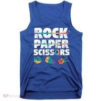 Lesbian Pride Gift Rainbow Lgbt Rock Paper Scissors Great Gift Tank Top thumb 0