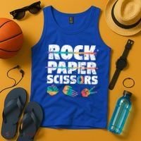 Lesbian Pride Gift Rainbow Lgbt Rock Paper Scissors Great Gift Tank Top thumb 4