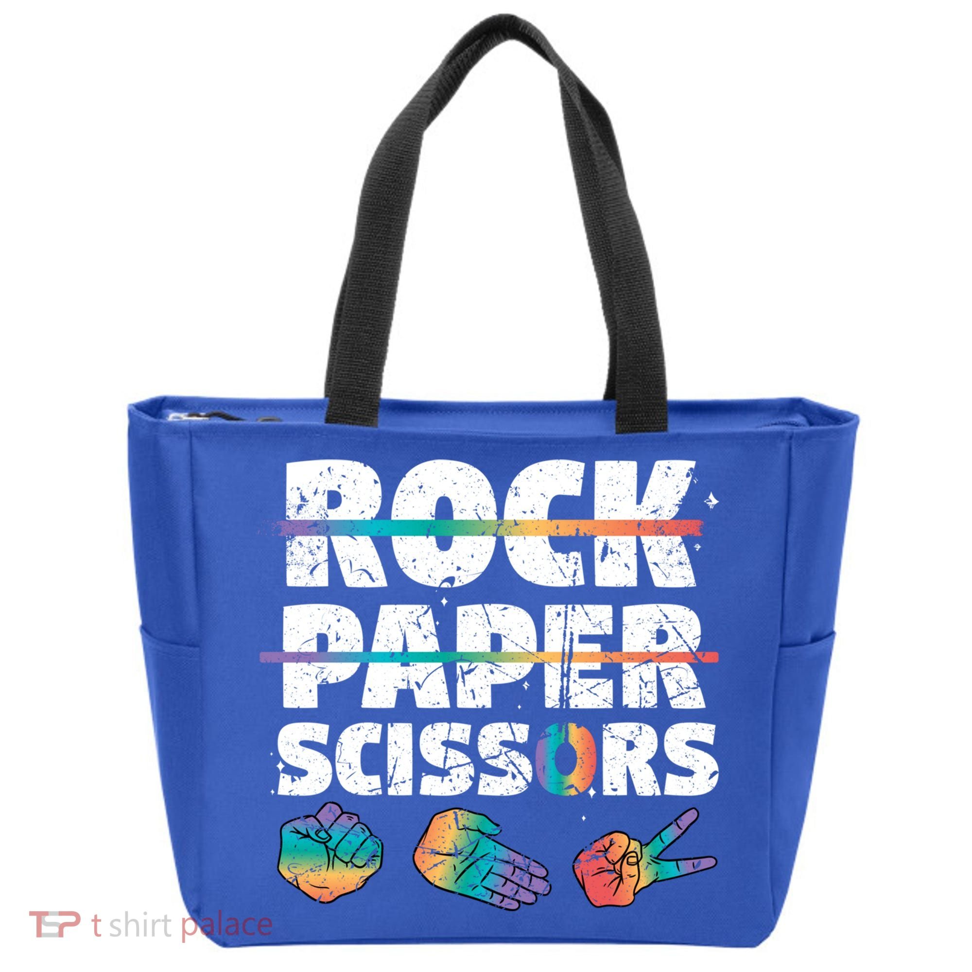 Lesbian Pride Gift Rainbow Lgbt Rock Paper Scissors Great Gift Tote Bag