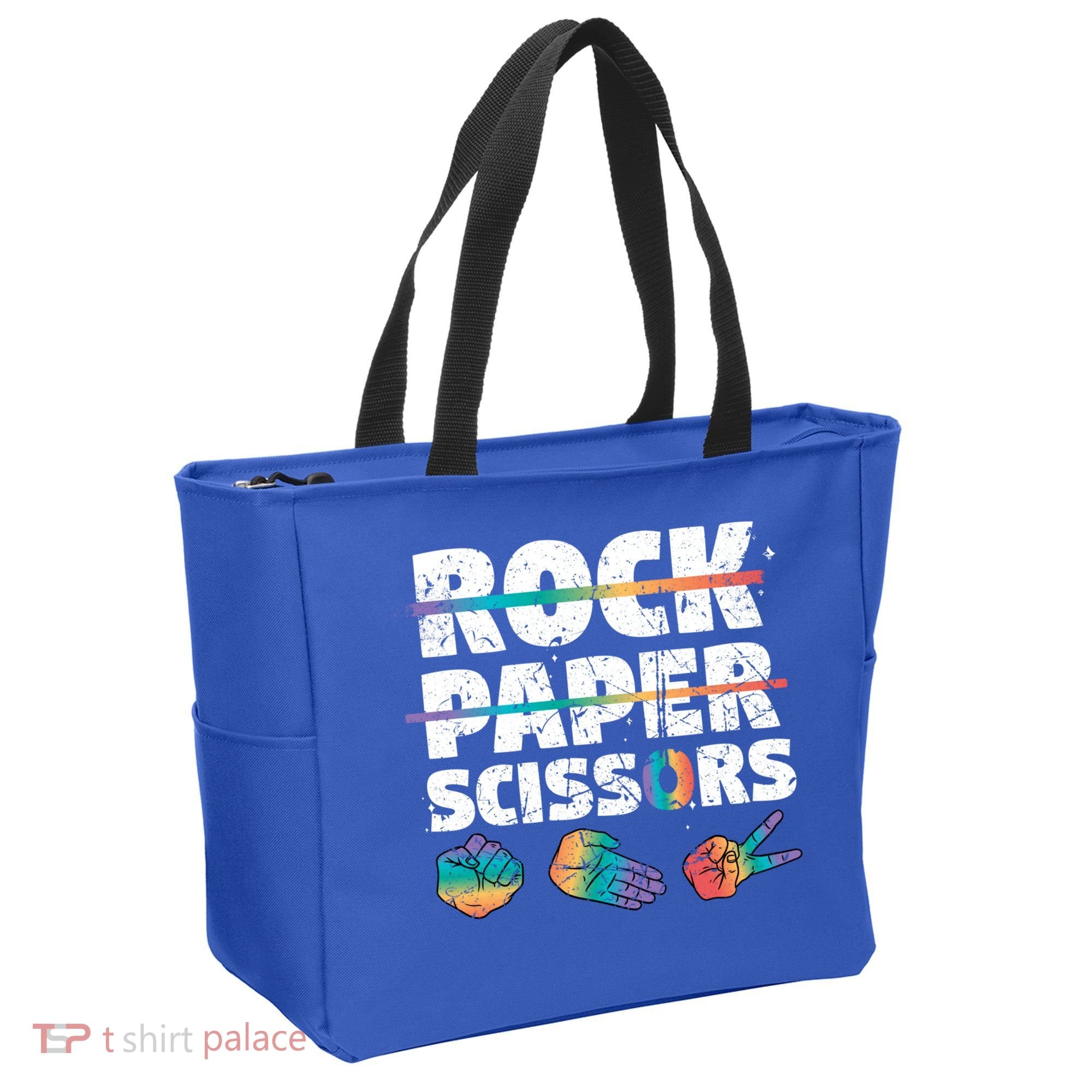 Lesbian Pride Gift Rainbow Lgbt Rock Paper Scissors Great Gift Tote Bag