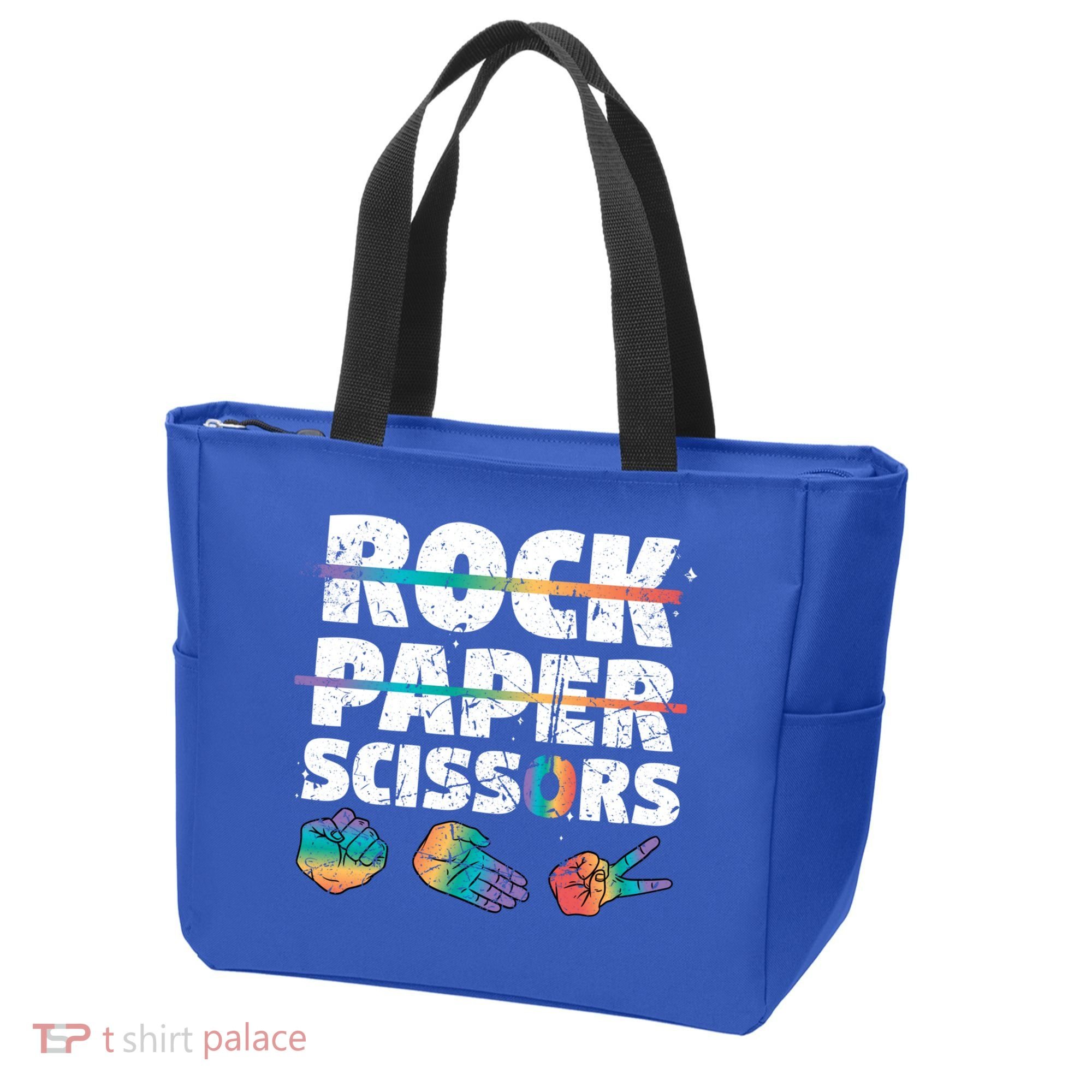 Lesbian Pride Gift Rainbow Lgbt Rock Paper Scissors Great Gift Tote Bag