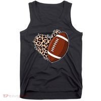 Leopard Print Heart Love Football Fan Tank Top thumb 0