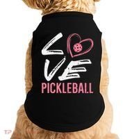Love Pickleball Heart Pickle Ball Doggie Tank thumb 0