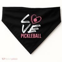 Love Pickleball Heart Pickle Ball USA-Made Doggie Bandana thumb 0