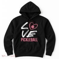 Love Pickleball Heart Pickle Ball Hoodie thumb 0