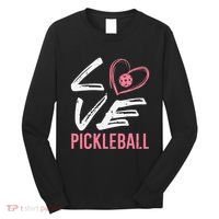 Love Pickleball Heart Pickle Ball Long Sleeve Shirt thumb 0