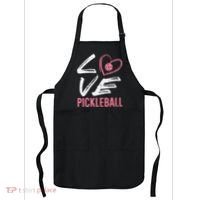 Love Pickleball Heart Pickle Ball Apron thumb 0