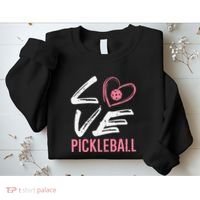 Love Pickleball Heart Pickle Ball Sweatshirt thumb 2