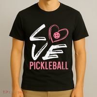 Love Pickleball Heart Pickle Ball T-Shirt thumb 3
