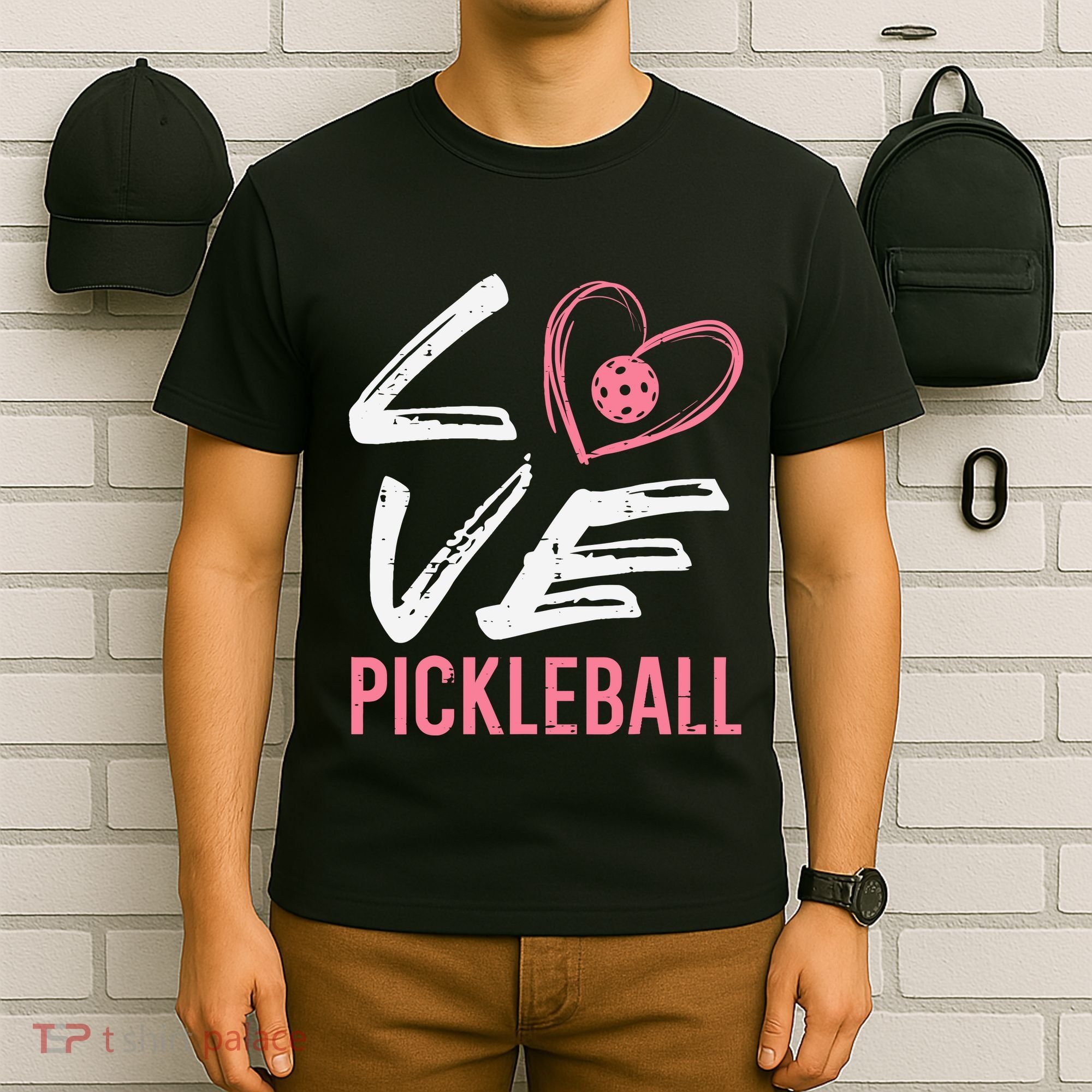 Love Pickleball Heart Pickle Ball T-Shirt