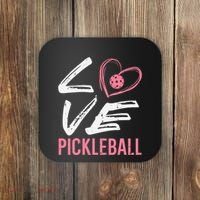 Love Pickleball Heart Pickle Ball Coaster thumb 0