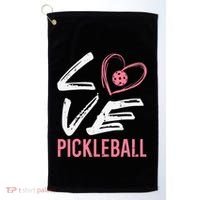 Love Pickleball Heart Pickle Ball Golf Towel thumb 0