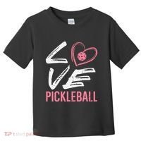 Love Pickleball Heart Pickle Ball Toddler T-Shirt thumb 0