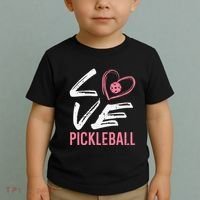 Love Pickleball Heart Pickle Ball Toddler T-Shirt thumb 2