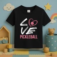 Love Pickleball Heart Pickle Ball Toddler T-Shirt thumb 3